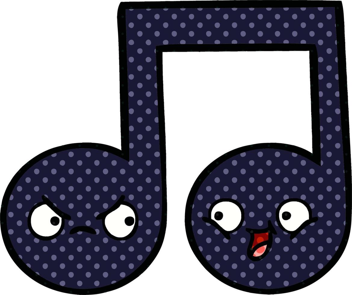 comic book style cartoon musical note vector