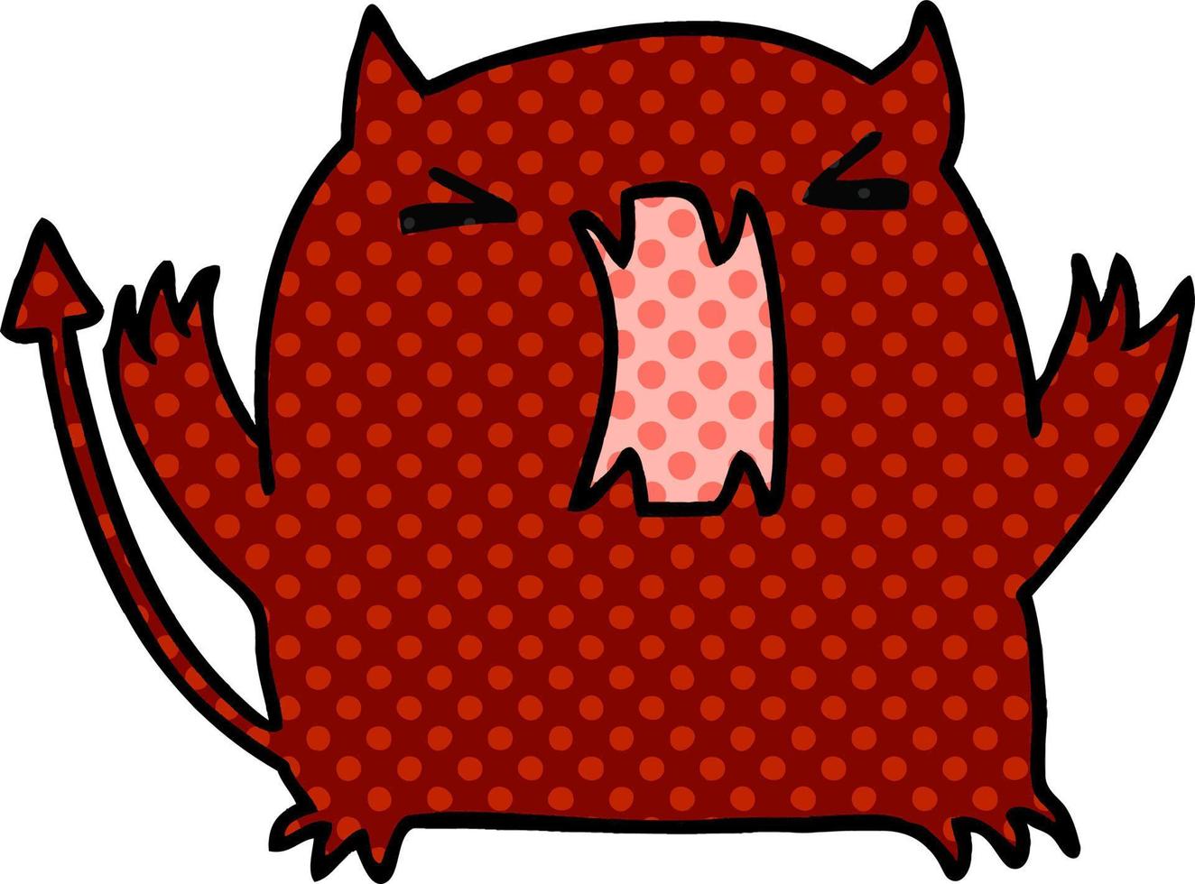 cartoon of a cute kawaii devil vector