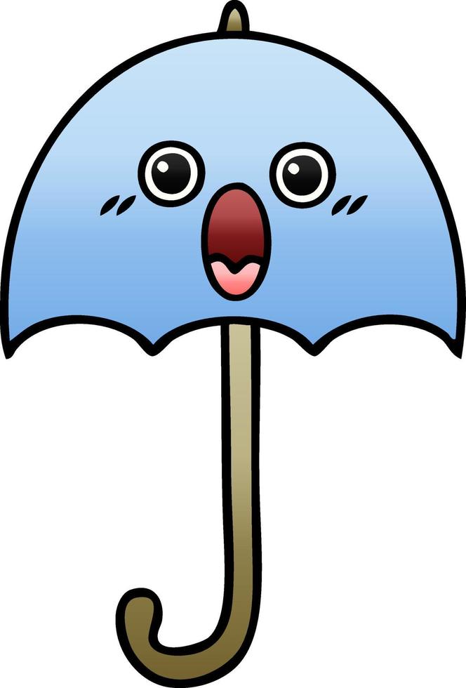 gradient shaded cartoon umbrella vector