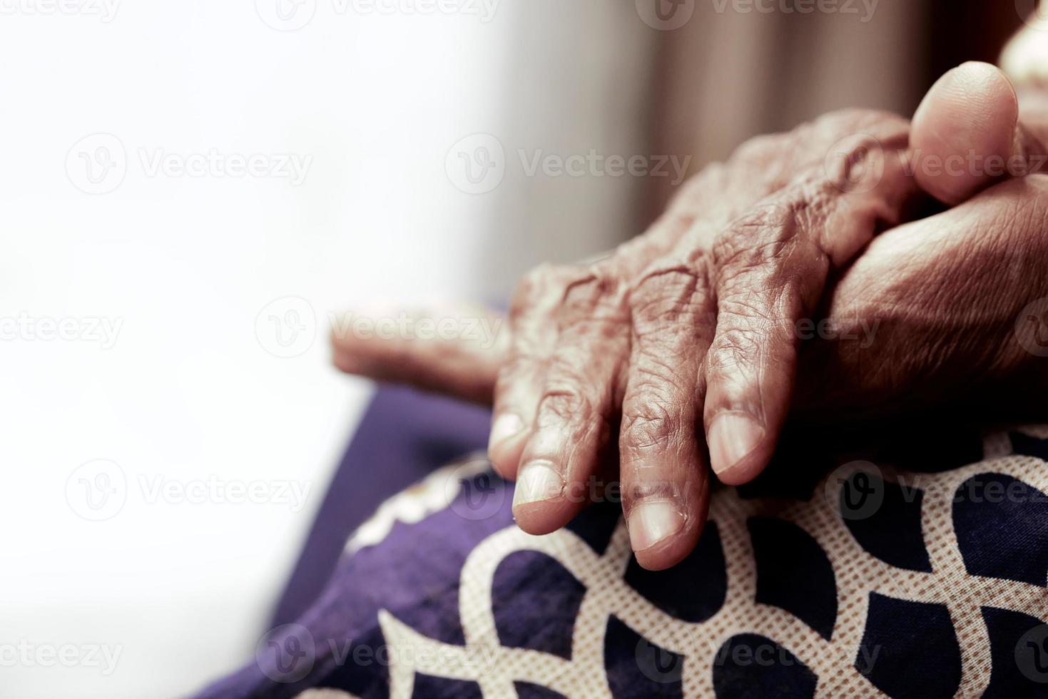 close up of hands of a elderly person photo