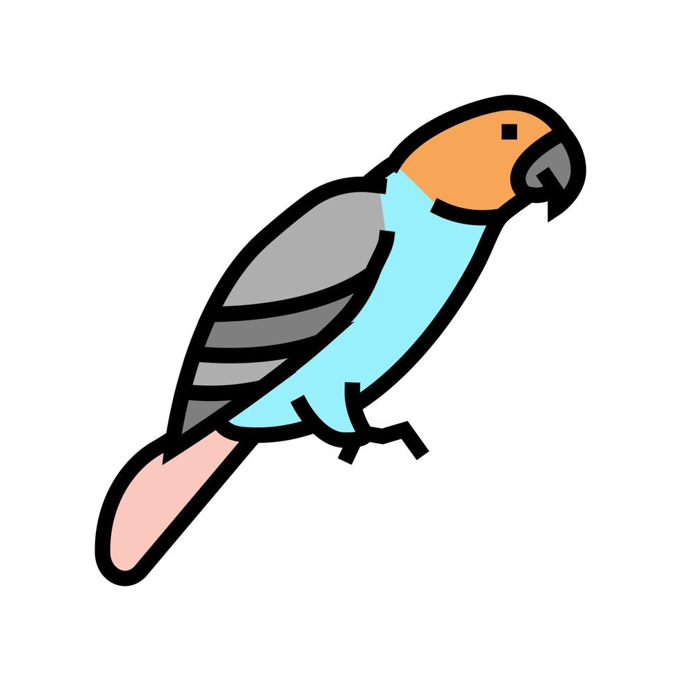 parrot bird pet color icon vector illustration