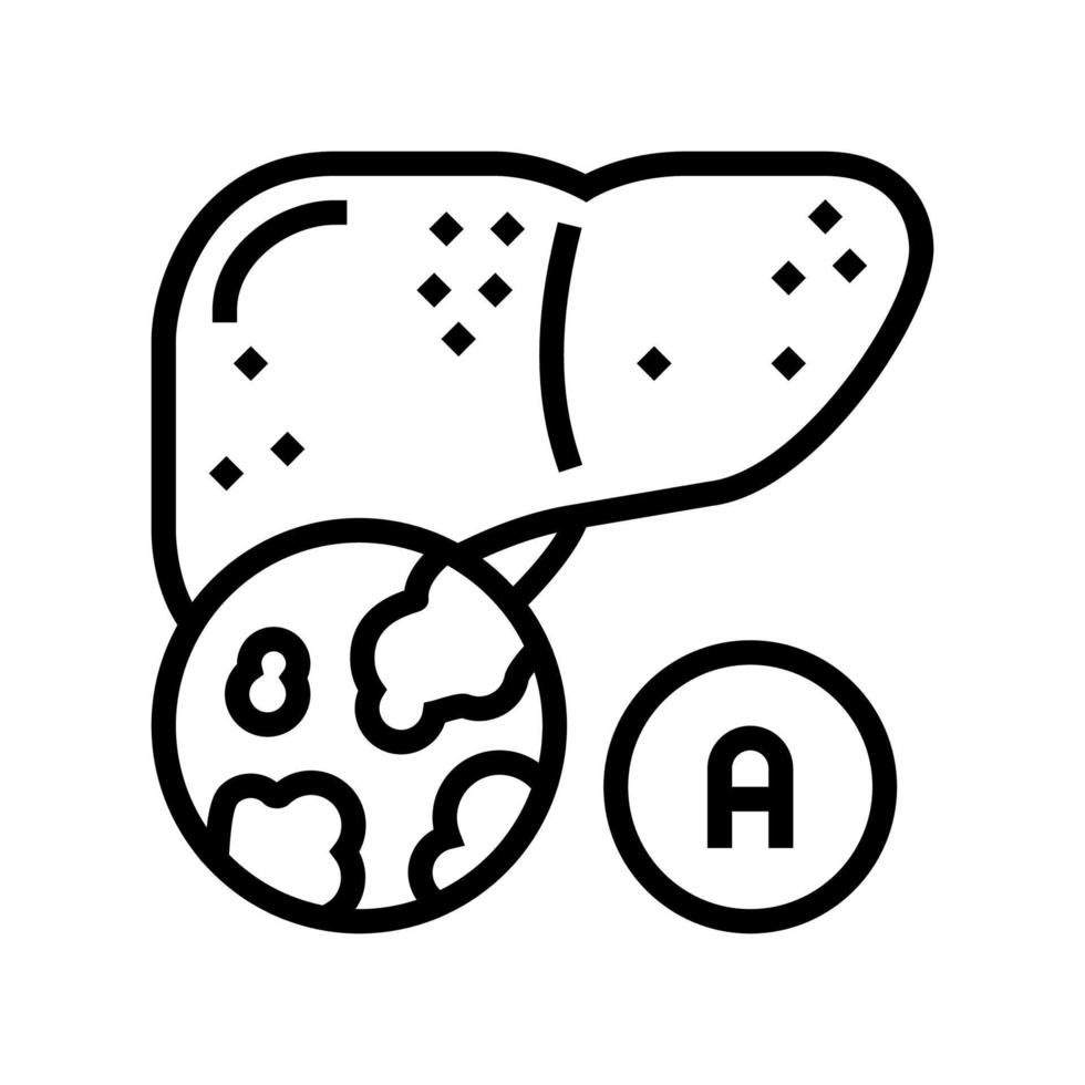 type a hepatitis line icon vector illustration