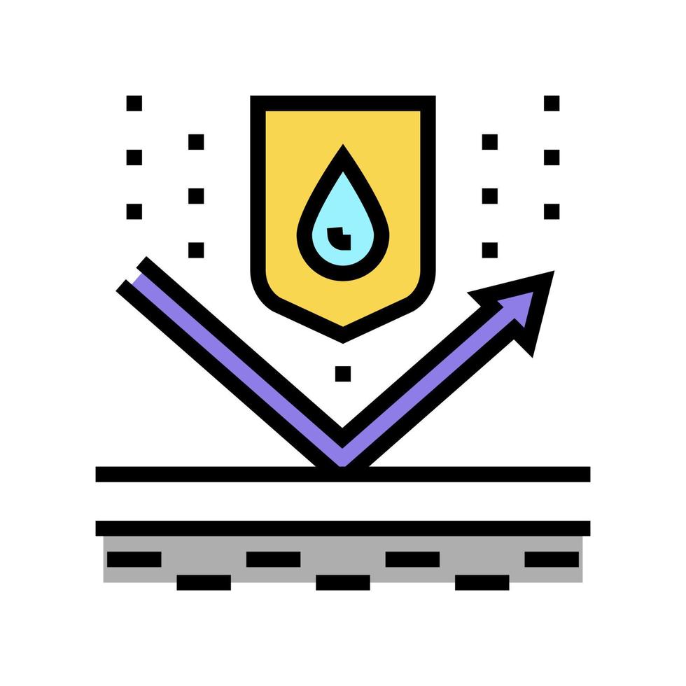 waterproof protect layer color icon vector illustration