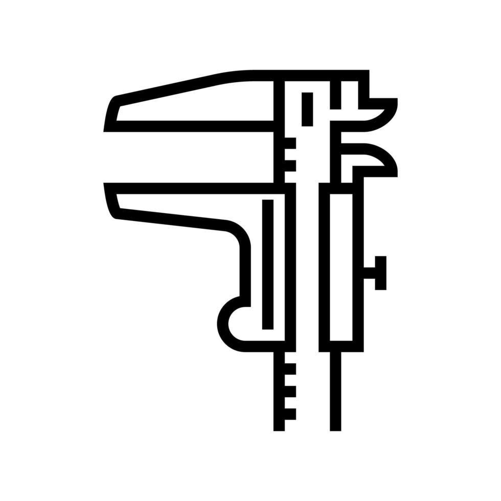 pinzas herramienta línea icono vector ilustración