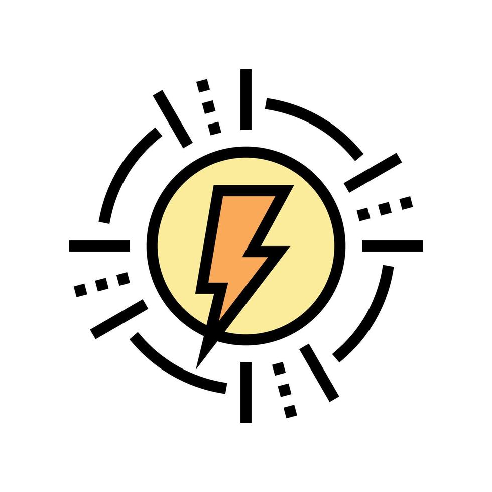 Ilustración de vector de icono de color de logotipo de ahorro de energía de relámpago