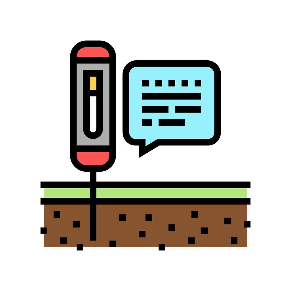 device for ph soil testing color icon vector illustration