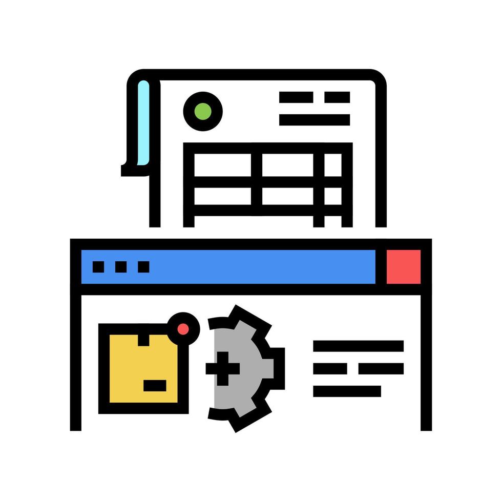 documentation delivery service color icon vector illustration
