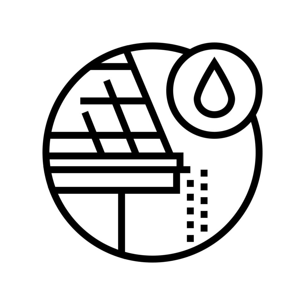 drip edge line icon vector illustration