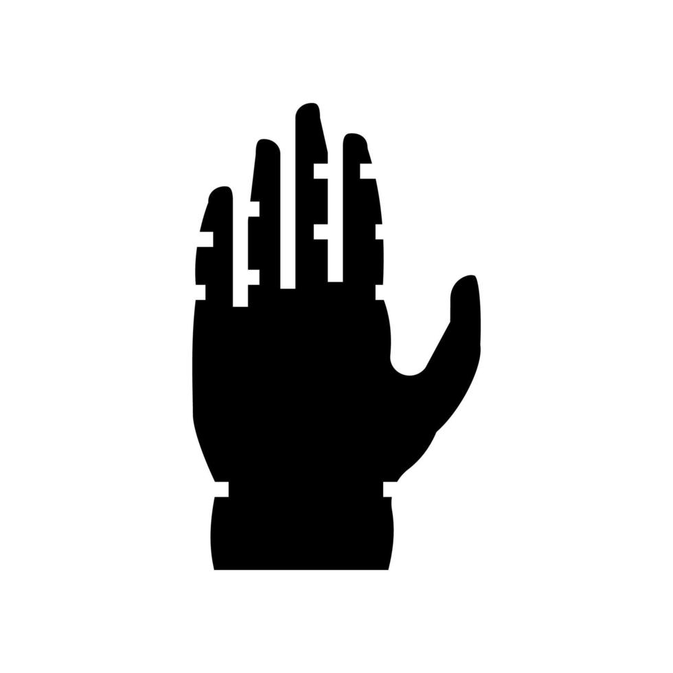 arm edema glyph icon vector illustration