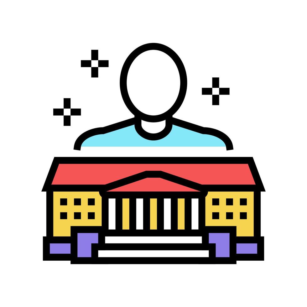 authority law color icon vector illustration