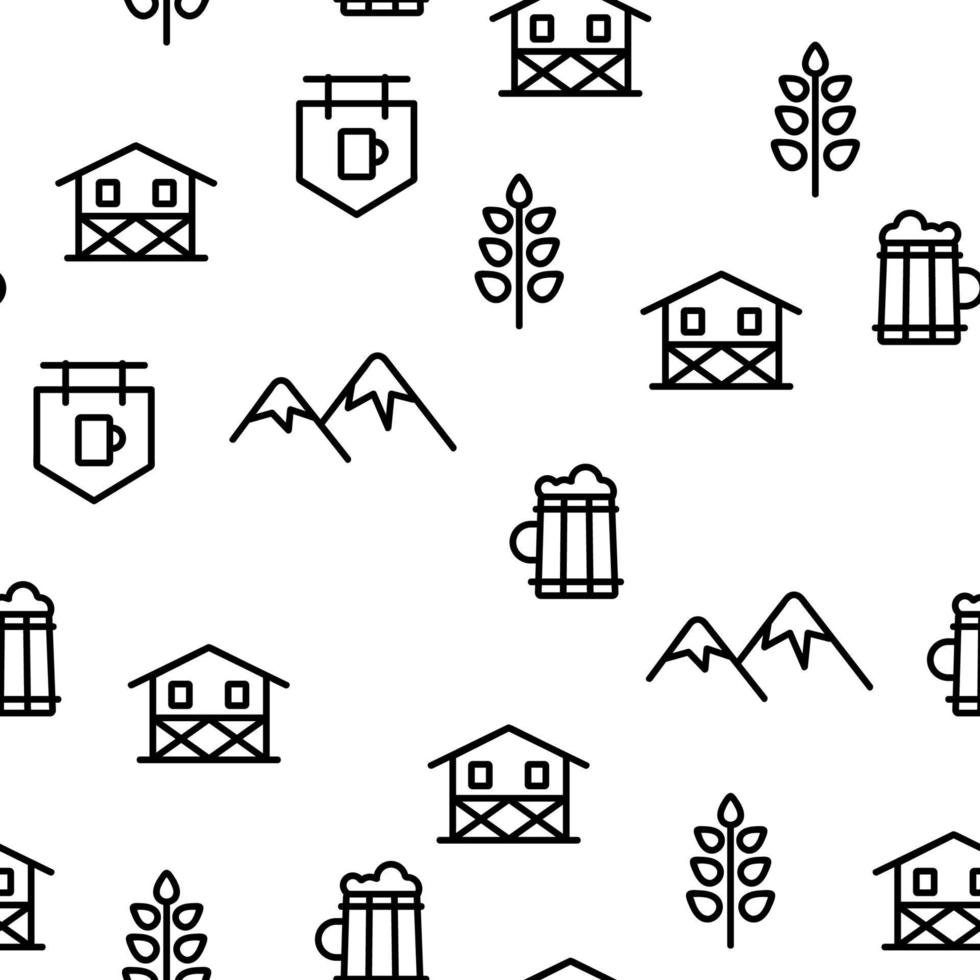 Germany Country Culture Vector Seamless Pattern