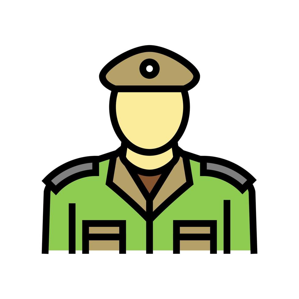 soldier army man color icon vector illustration