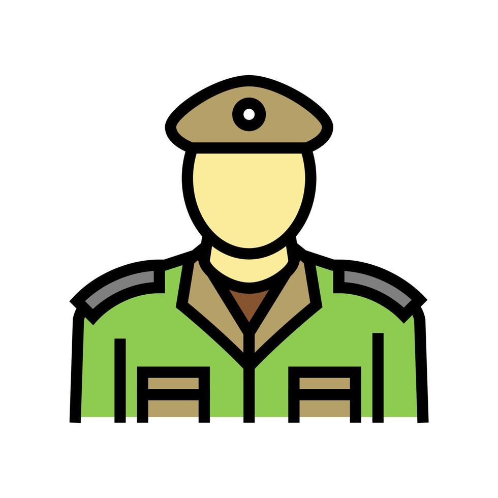 soldado ejército hombre color icono vector ilustración