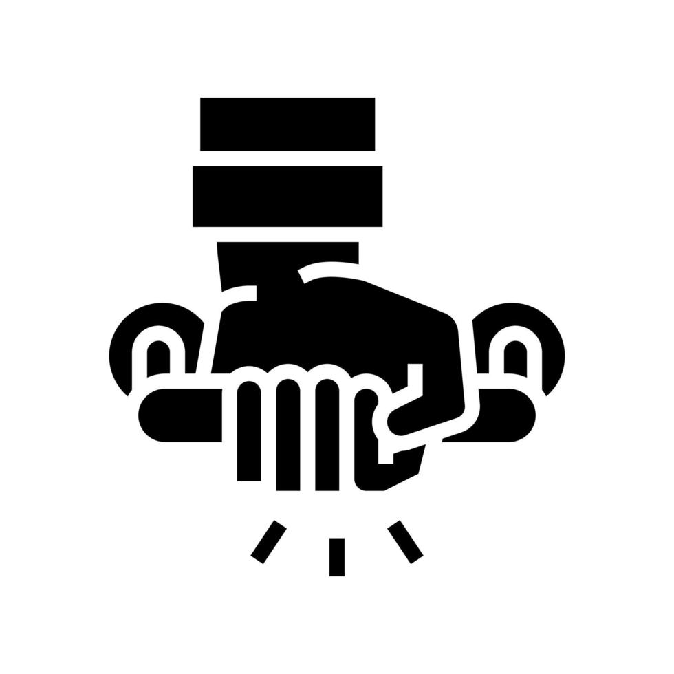 handle for supporting old people glyph icon vector illustration