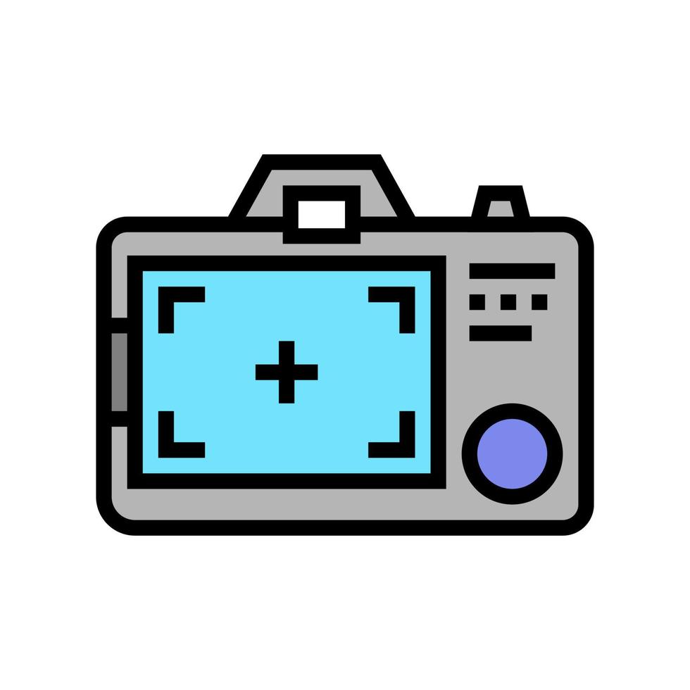 screen photo camera gadget color icon vector illustration