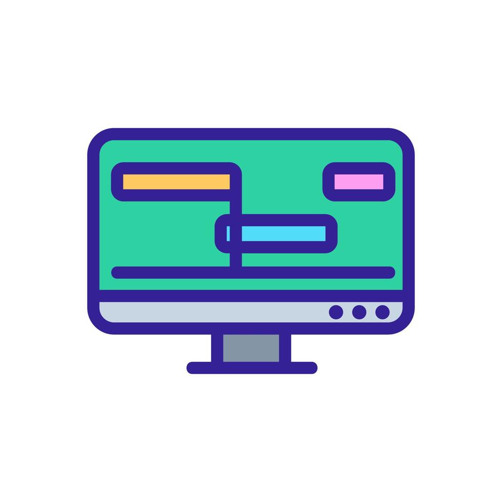 video processing icon vector outline illustration