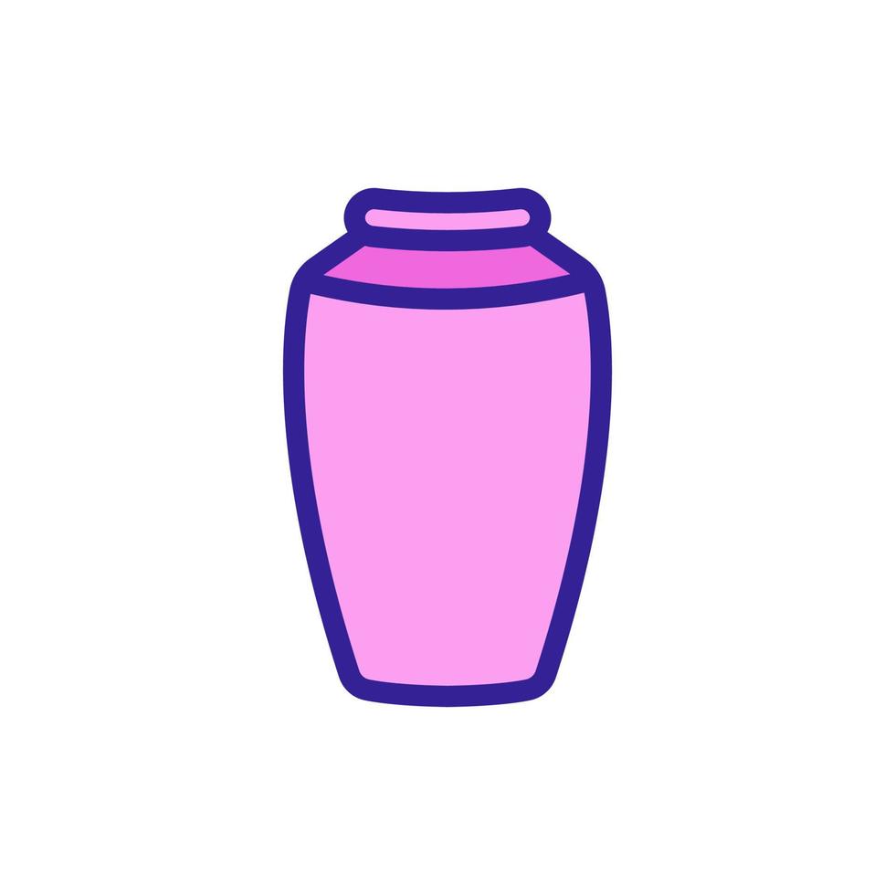 low necked vase icon vector outline illustration