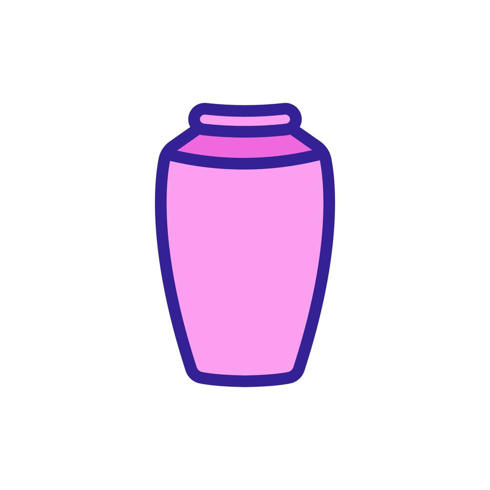 low necked vase icon vector outline illustration