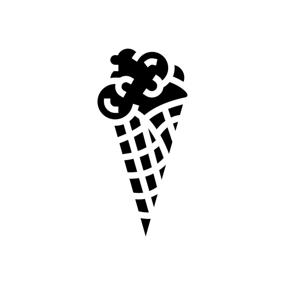 gelato ice cream glyph icon vector illustration