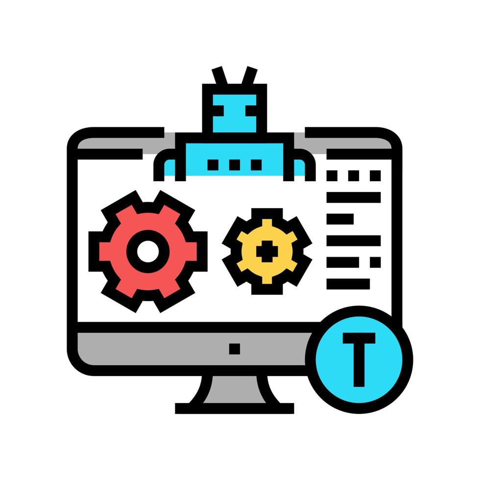 automatical repair incident color icon vector illustration
