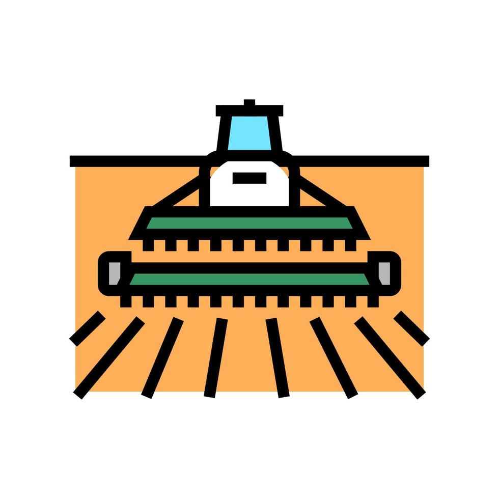 ilustración de vector de icono de color de máquina hervesting