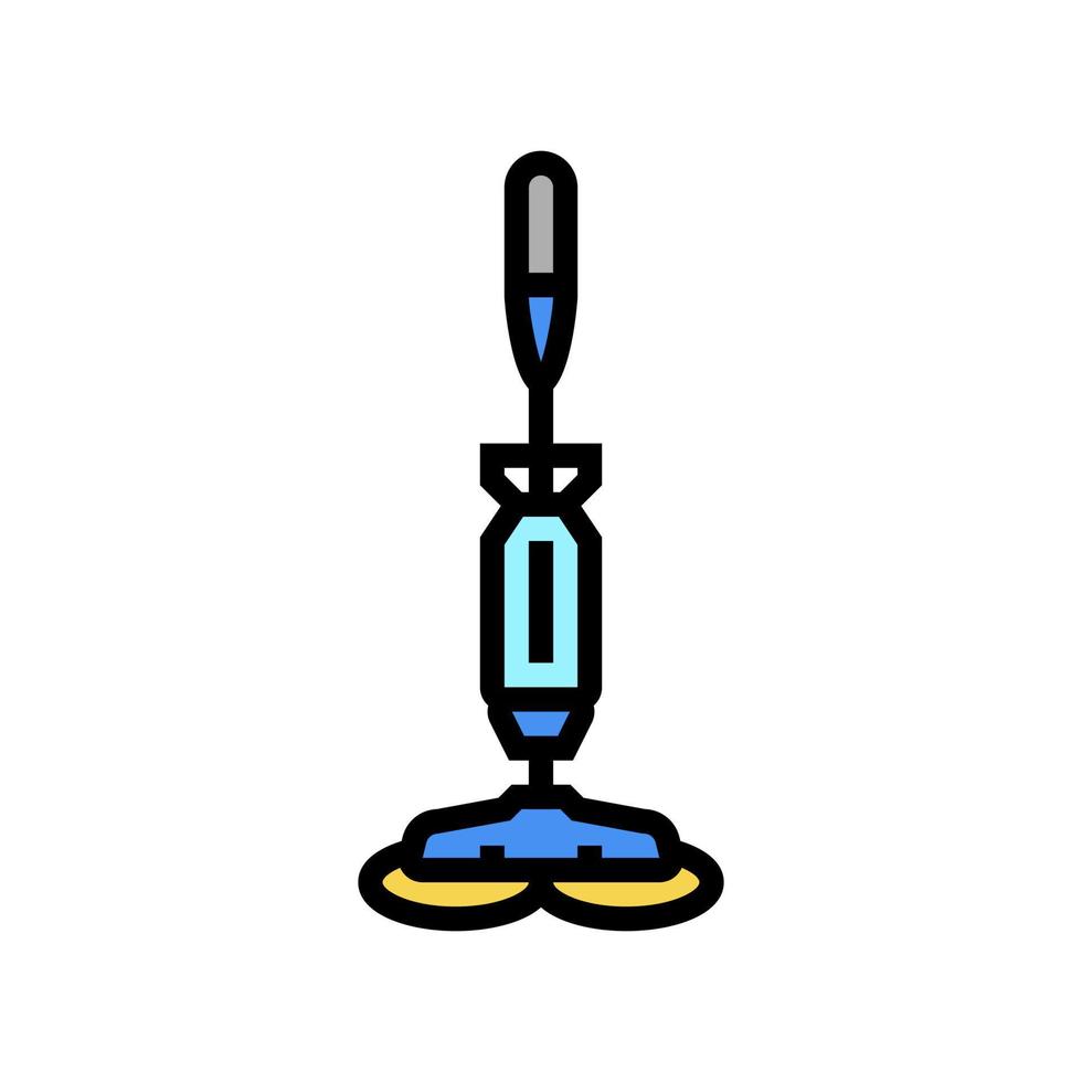 Ilustración de vector de icono de color de accesorio de trapeador limpiador