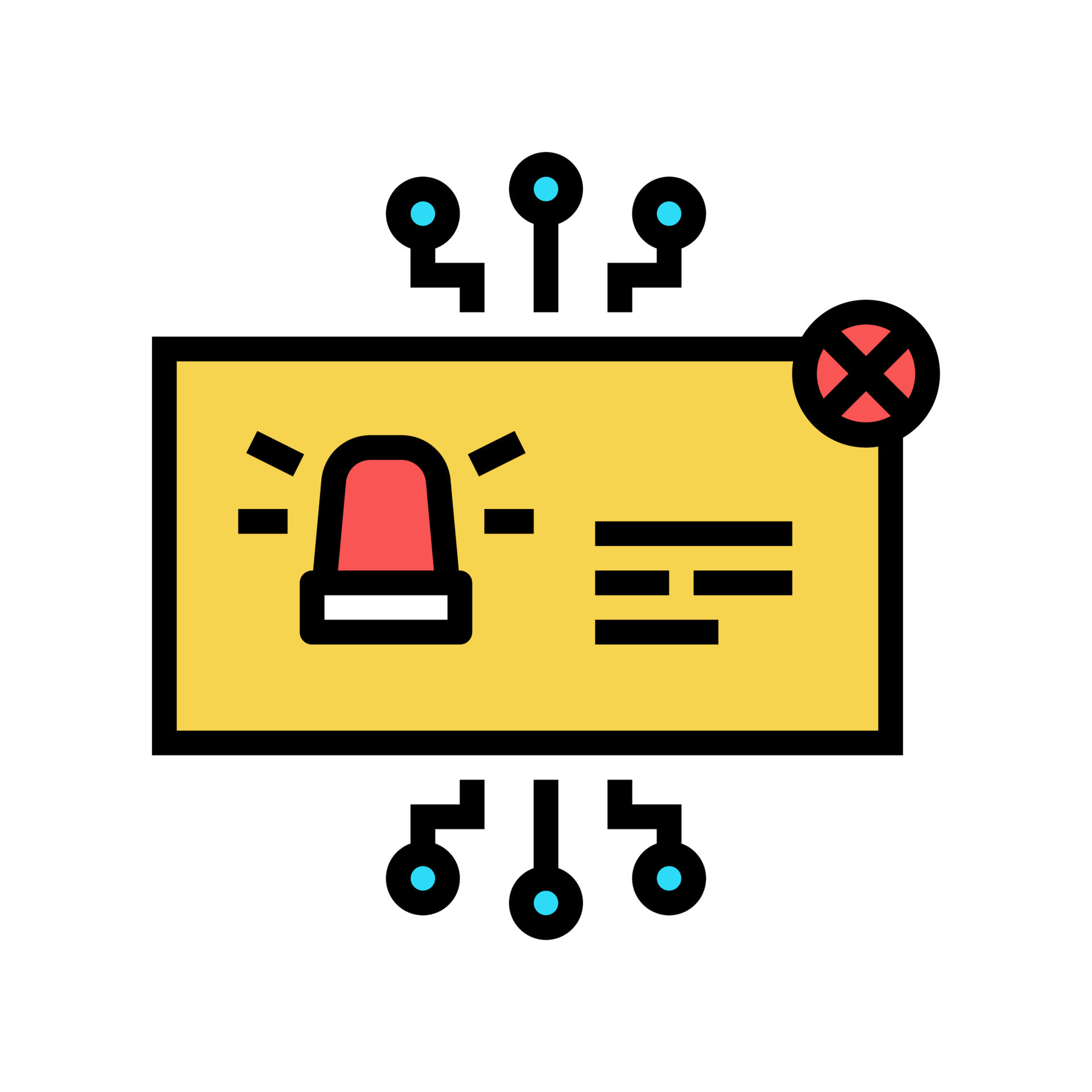 warning visit to dangerous site color icon vector illustration 10278145