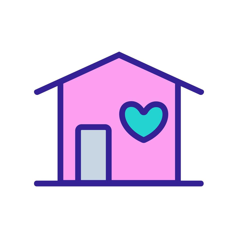 house of the old vector icon. Isolated contour symbol illustration