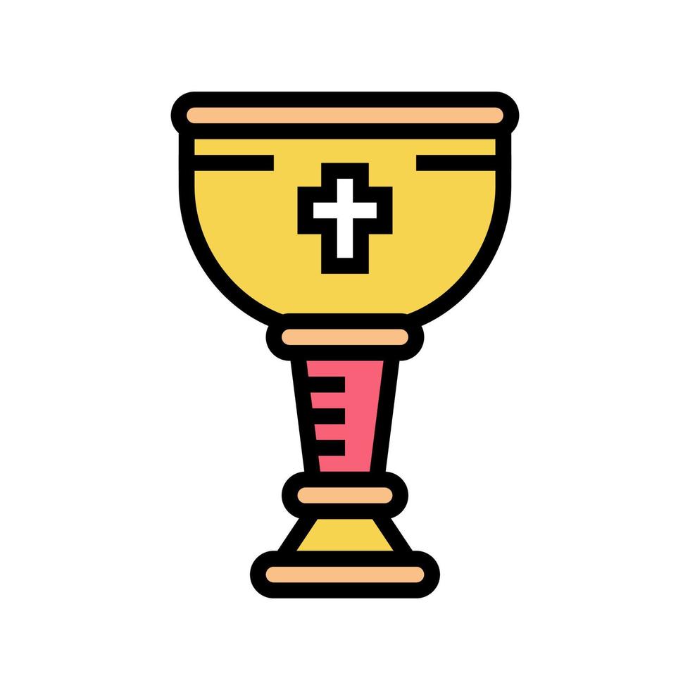 wine christianity cup color icon vector illustration