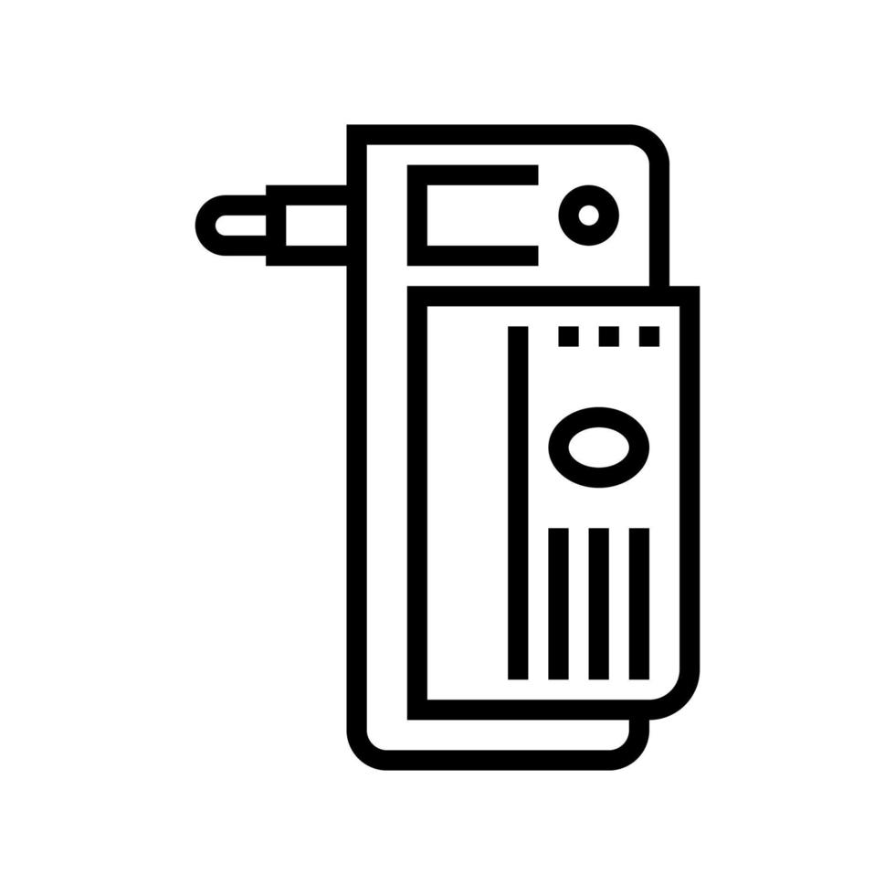 Ilustración de vector de icono de línea de adaptador eléctrico