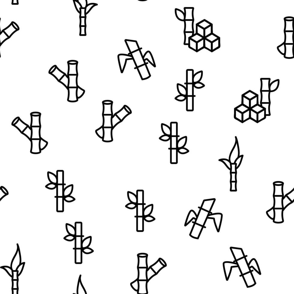 Sugar Cane Agriculture Vector Seamless Pattern