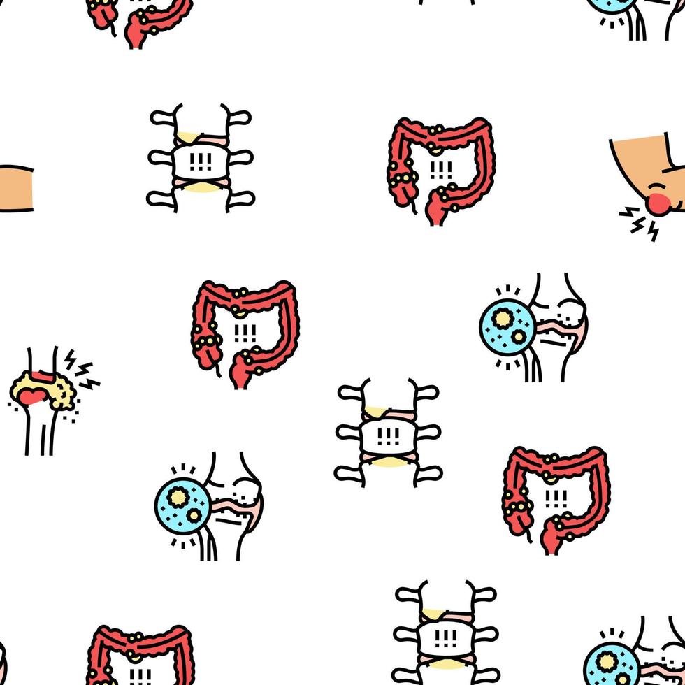 Rheumatology Disease Problem Vector Seamless Pattern