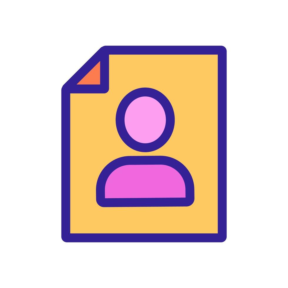 The user page is a vector icon. Isolated contour symbol illustration