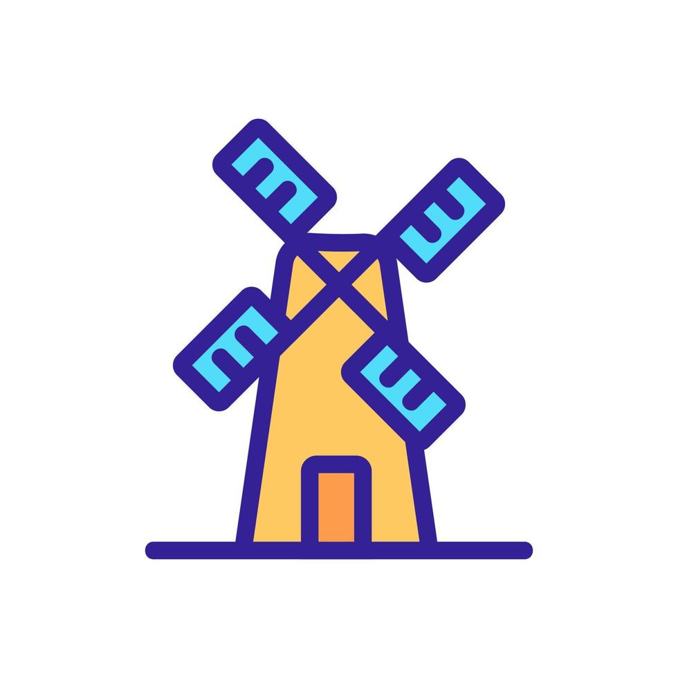 windmill icon vector. Isolated contour symbol illustration vector