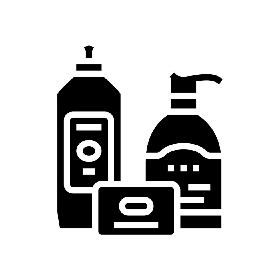 soap bath chemical liquid glyph icon vector illustration