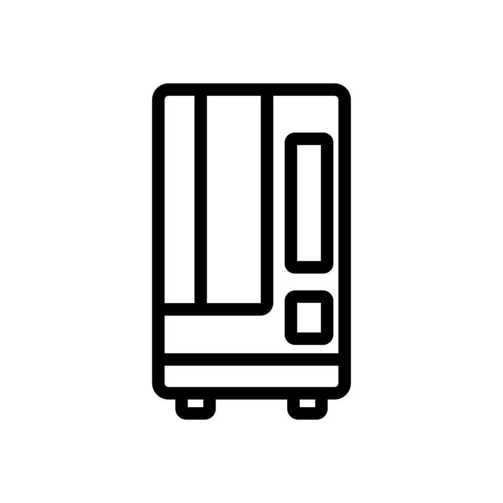 máquina expendedora vender alimentos y bebidas icono vector ilustración de contorno