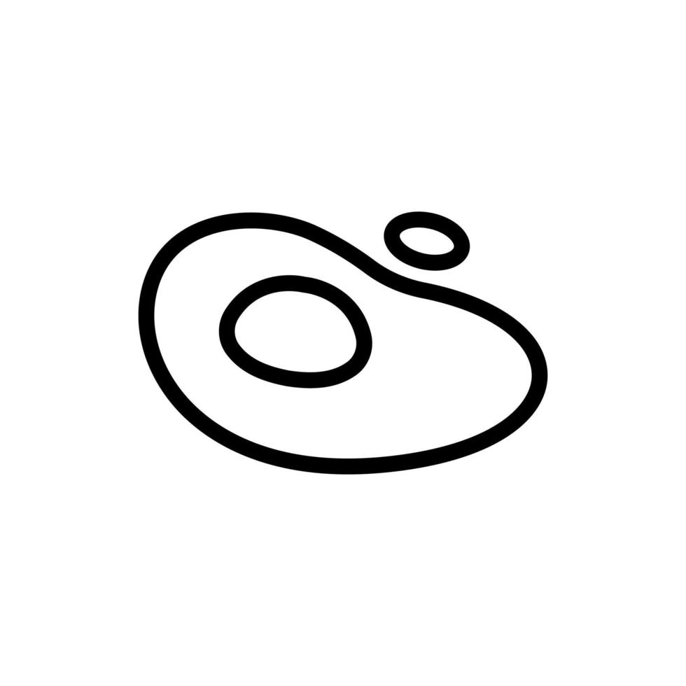 vector de icono de huevos revueltos. ilustración de símbolo de contorno aislado