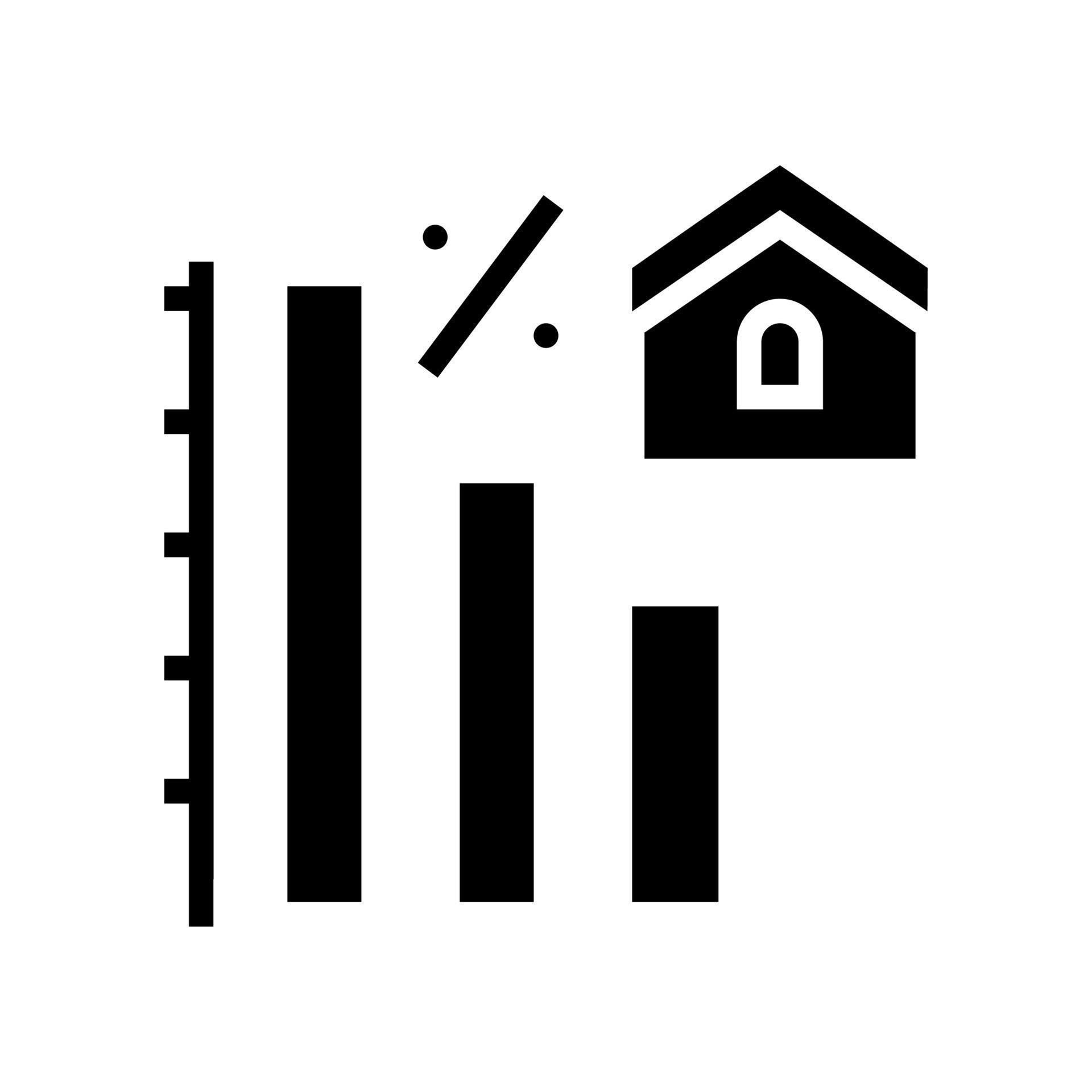 mortgage decrease in interest payments glyph icon vector illustration ...