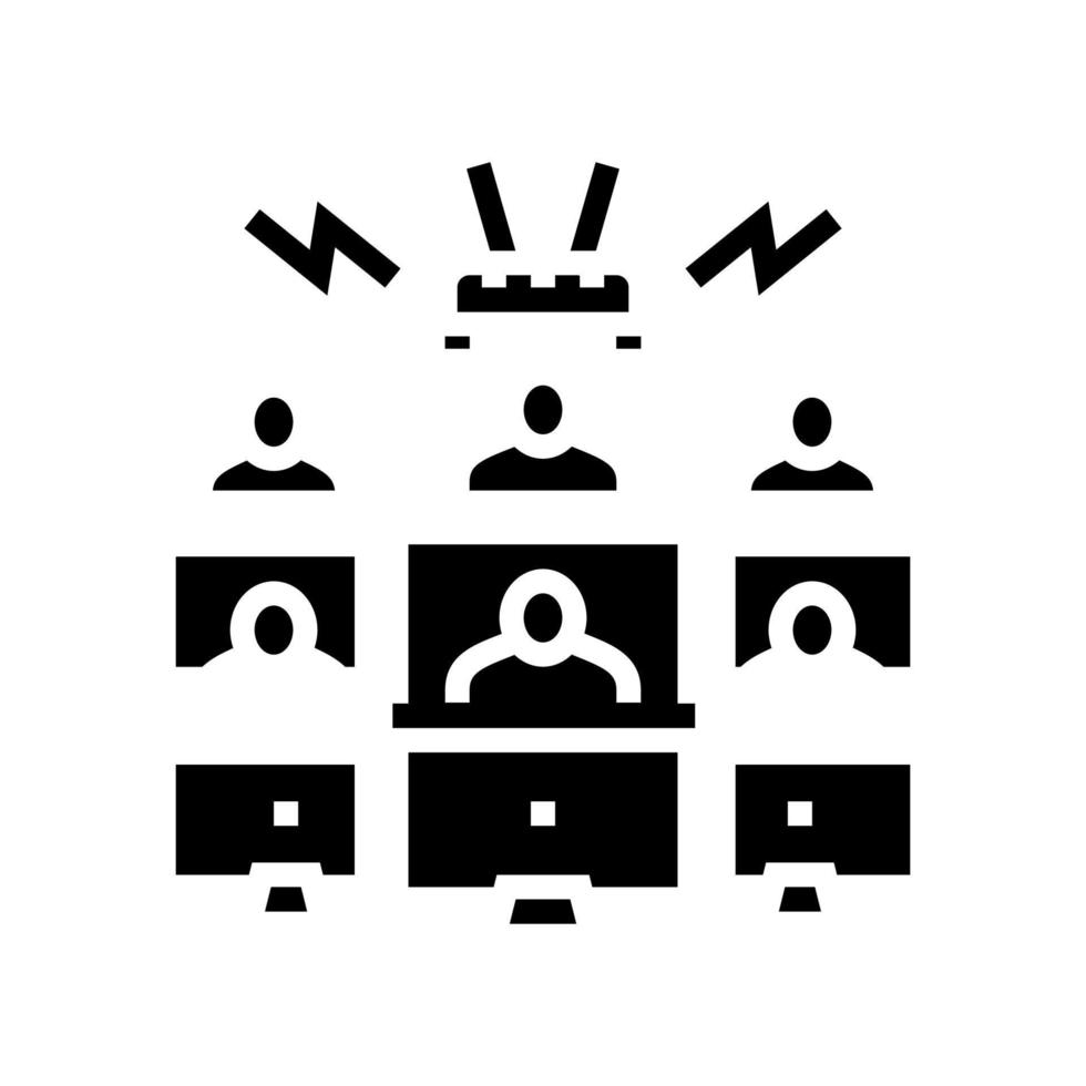 network connection glyph icon vector illustration