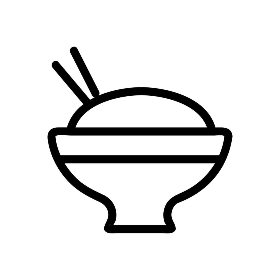 Rice icon vector. Isolated contour symbol illustration vector