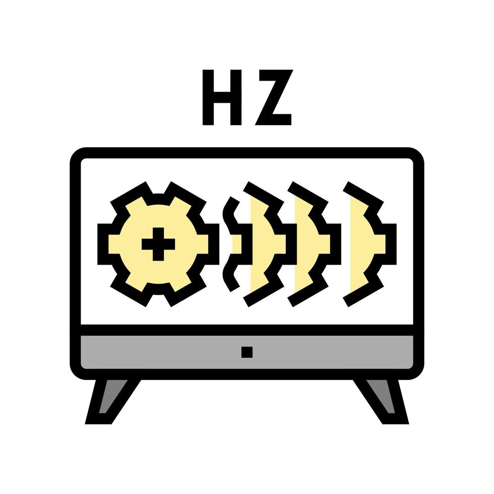 hz settings and test monitor color icon vector illustration