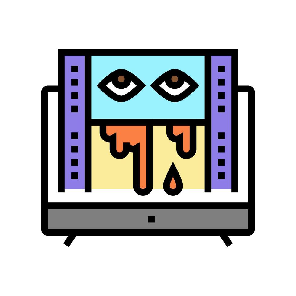 horror halloween color icon vector illustration