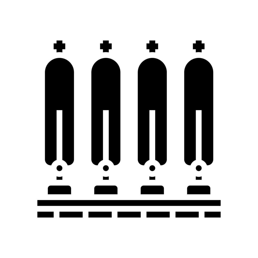 ilustración de vector de icono de glifo de sistema de filtro de agua