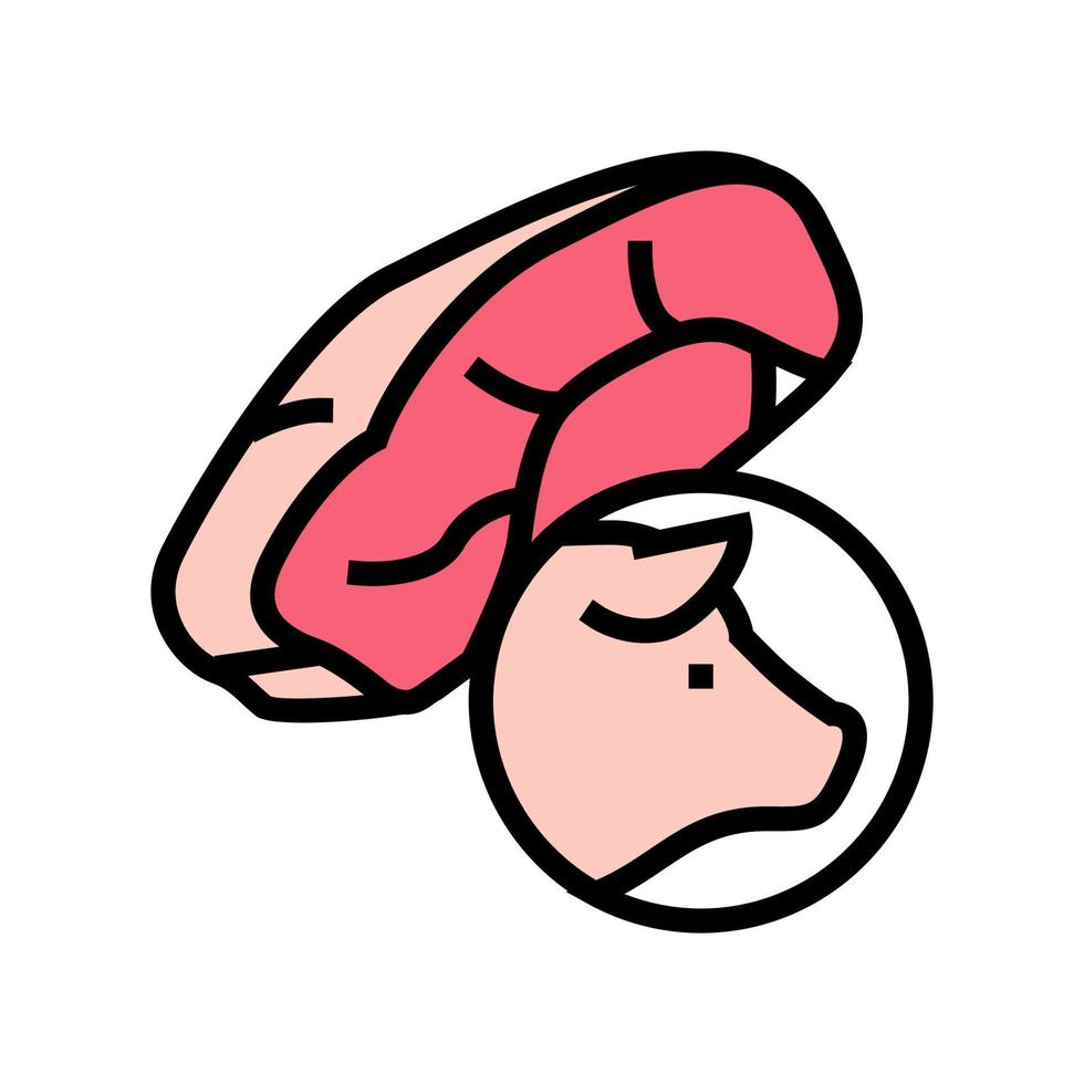 pork meat color icon vector illustration
