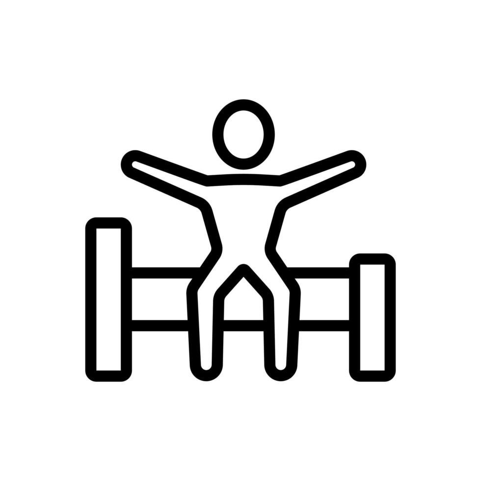 bed and man icon vector. Isolated contour symbol illustration vector