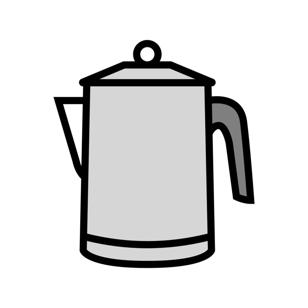 Ilustración de vector de icono de color de equipo de preparación de café percolador