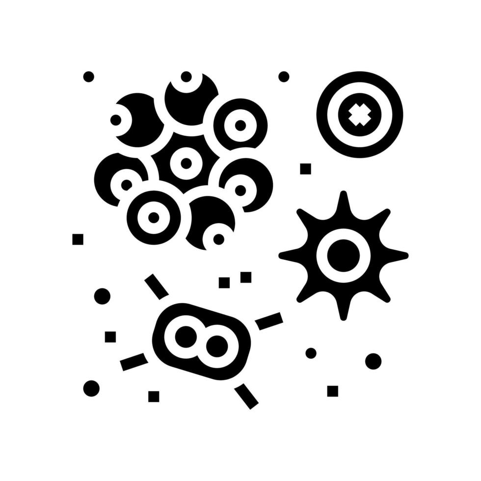 phytoplankton ocean glyph icon vector illustration
