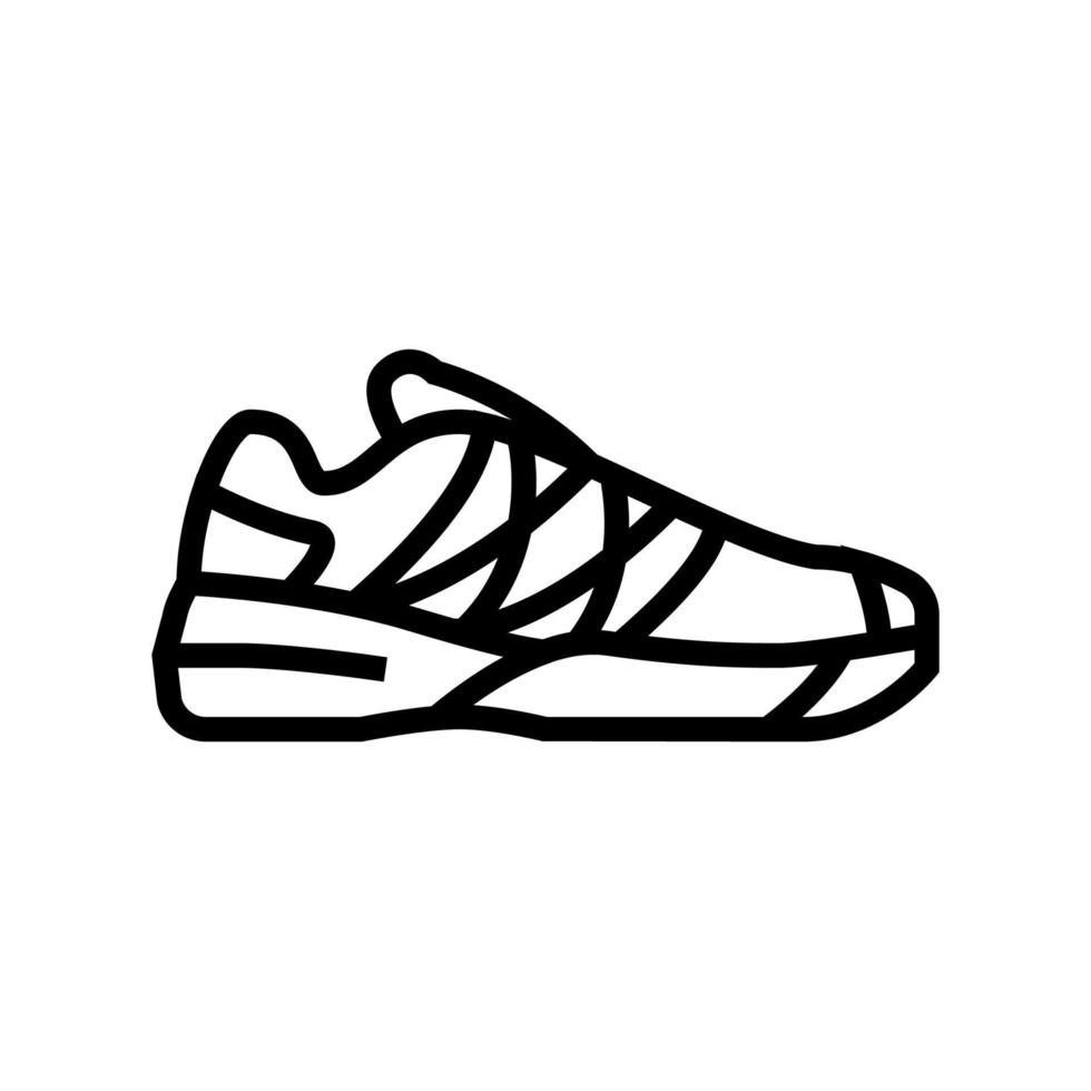 ilustración de vector de icono de línea de zapato de tenis de mujer