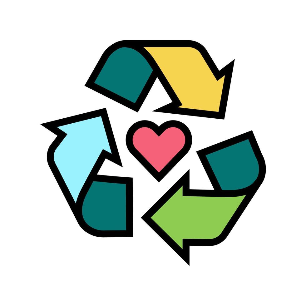 recycle cosmetic color icon vector illustration