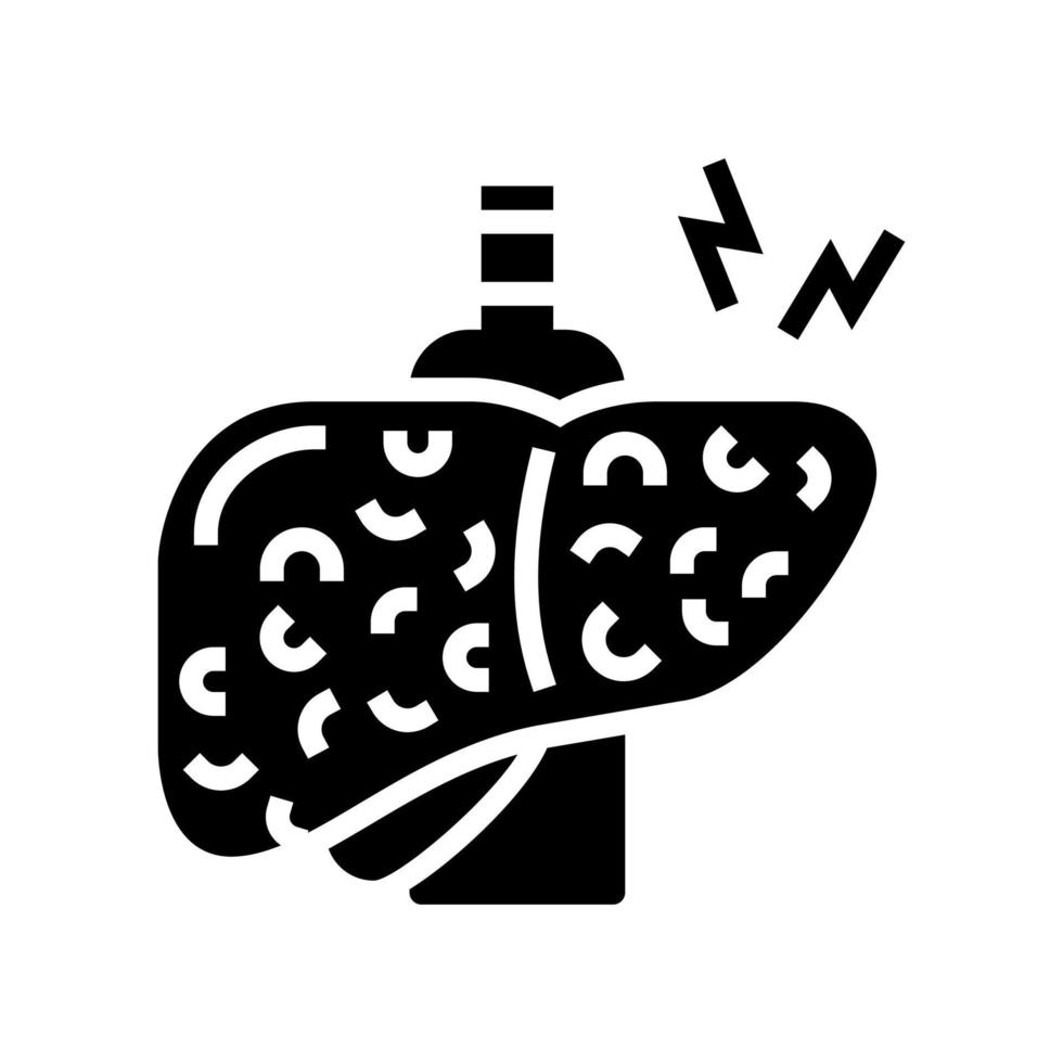 cirrhosis hepatitis glyph icon vector illustration